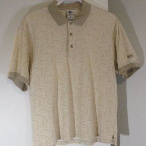 Columbia Men's S/S Polo Shirt Medium Fish Print